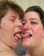 Mature lesbians in horny action